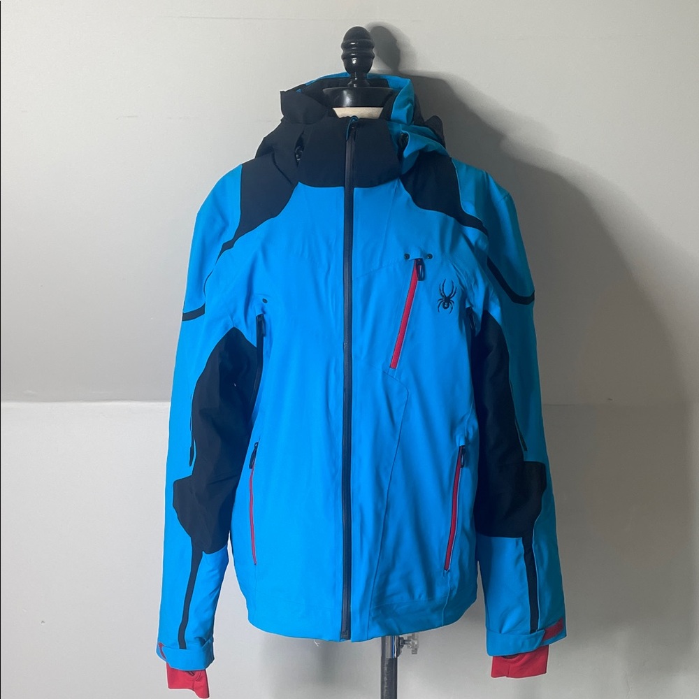 Spyder Bromont Blue and Black Jacket with Red Details